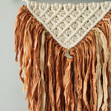 Load image into Gallery viewer, BURNT ORANGE CRESCENT MOON MACRAME WALLHANGING