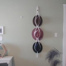 Load image into Gallery viewer, BOHEMIAN TRIPLE WHITE HAT HANGER