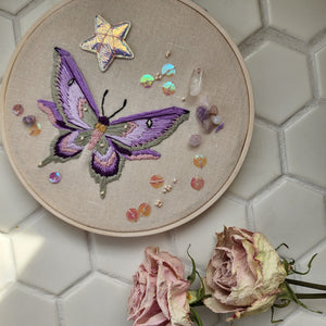 AMONGST THE STARS BUTTERFLY EMBROIDERY 6"