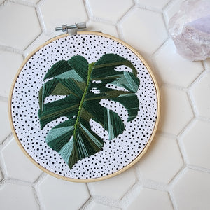 MONSTERA EMBROIDERY 6"