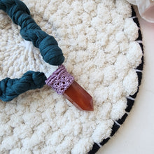 Load image into Gallery viewer, CARNELIAN MACRAME COSTUME NECKLACE