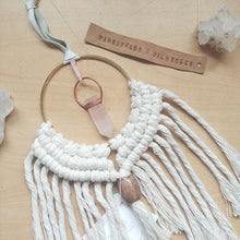 Load image into Gallery viewer, Soldered Rose Quartz Macrame