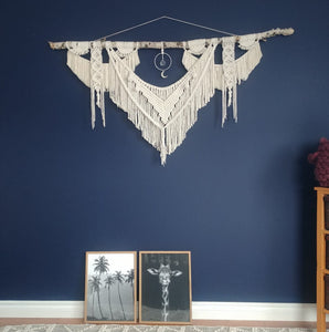 Shoot For The Moon Macrame Wall Hanging