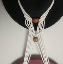 Load image into Gallery viewer, BOHEMIAN DOUBLE WHITE HAT HANGER