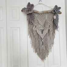 Load image into Gallery viewer, LOTS OF KNOTS FLORAL MACRAME WALLHANGING