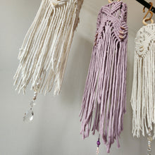 Load image into Gallery viewer, LAVENDER MACRAME MOBILE SUNCATCHER
