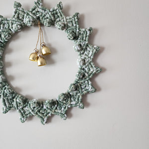 Macrame Holiday Wreath 14"