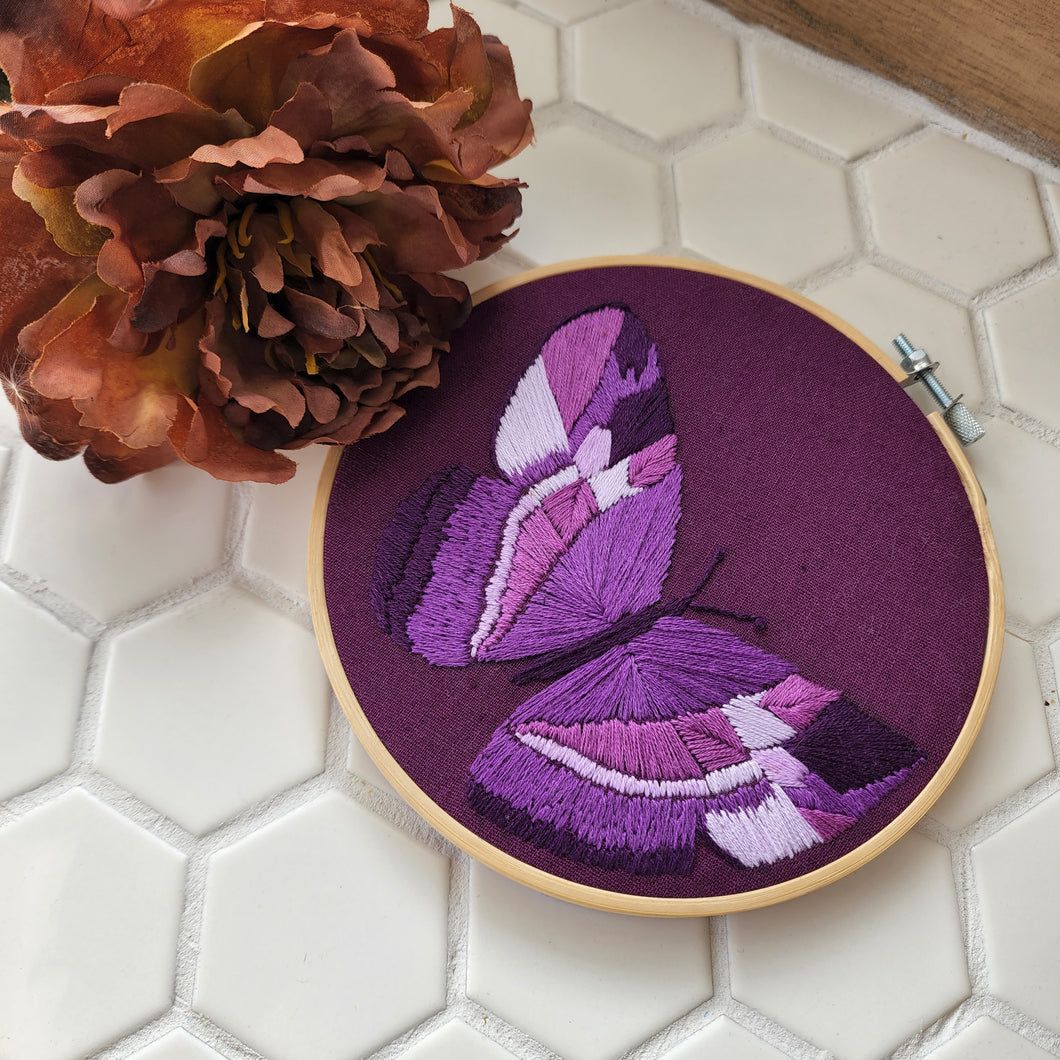 PURPLES BUTTERFLY EMBROIDERY 6