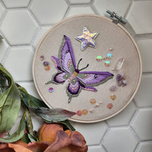 Load image into Gallery viewer, AMONGST THE STARS BUTTERFLY EMBROIDERY 6&quot;