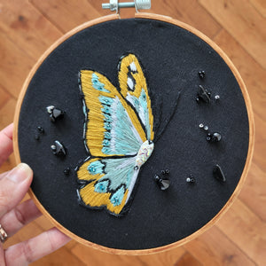 ONYX BUTTERFLY EMBROIDERY 6"