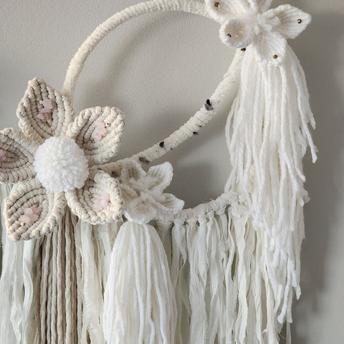 Flowers Need Time To Bloom Macrame Mobile