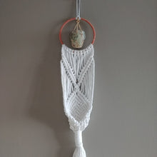 Load image into Gallery viewer, White With Raw Calcite Macrame