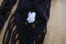 Load image into Gallery viewer, Shed Antler Black Macrame Wall Hanging