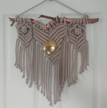 Load image into Gallery viewer, Beige Brass &amp; Copper Macrame Wall Hanging