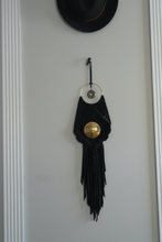 Load image into Gallery viewer, Pyrite And Brass Macrame Wallhanging