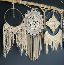Load image into Gallery viewer, Doily Macrame Wall Hanging