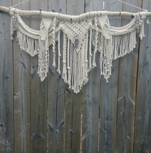 Load image into Gallery viewer, Raw Amethyst Knotty Macrame Wall Hanging