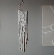 Load image into Gallery viewer, Copper Crescent Moon Macrame Wallhanging