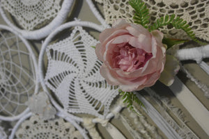 Crochet Flower & Crystal Wallhanging