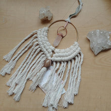 Load image into Gallery viewer, Soldered Rose Quartz Macrame