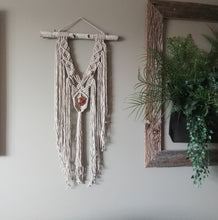 Load image into Gallery viewer, Beige Citrine Macrame Wall Hanging