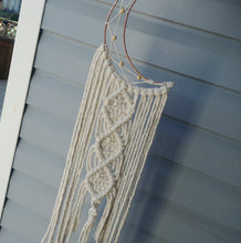 Load image into Gallery viewer, Copper Crescent Moon Macrame Wallhanging