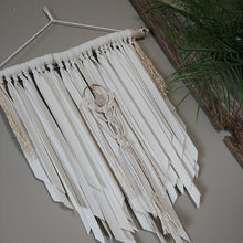 Load image into Gallery viewer, Creams Rose Quartz Macrame Wall Hanging