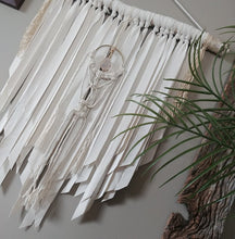 Load image into Gallery viewer, Creams Rose Quartz Macrame Wall Hanging